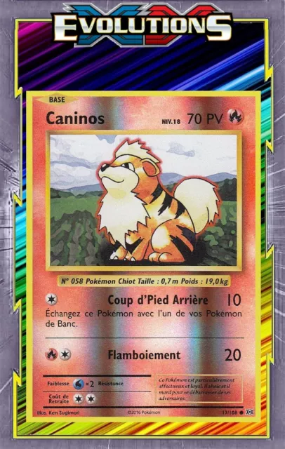 Caninos Reverse - XY12:Evolutions - 17/108 - Carte Pokemon Française