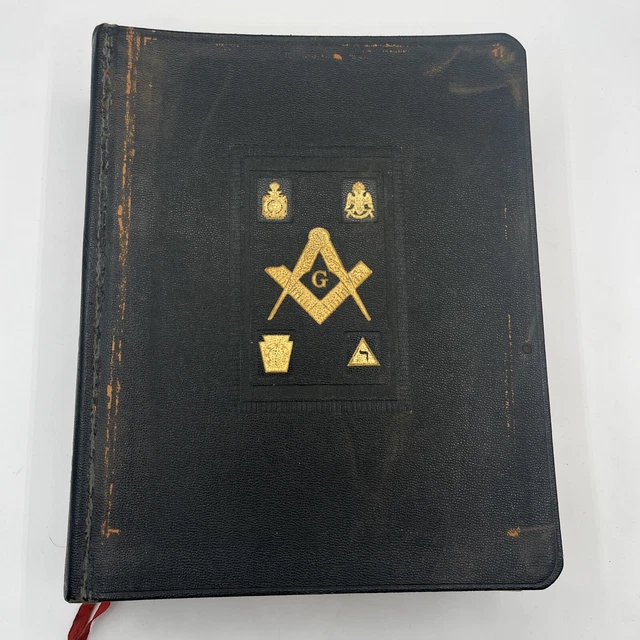 A.J. HOLMAN BIBLE Masonic Freemason Holy Bible Reference Dictionary