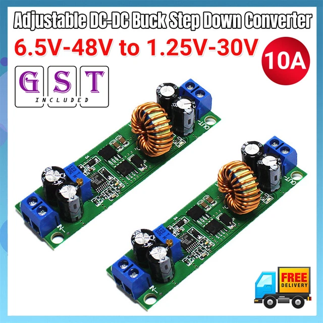 Adjustable 6.5V-48V to 1.25V-30V Power Supply 10A DC-DC Buck Step Down Converter
