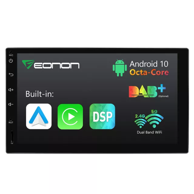 Double 2Din 7" Android Octa Core Car Stereo GPS Navi Apple CarPlay WiFi FM Radio