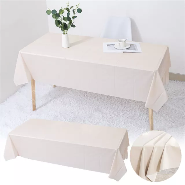 54"x 108" Feet Plastic Banquet Party Table Cover Roll Disposable Tablecloths WH