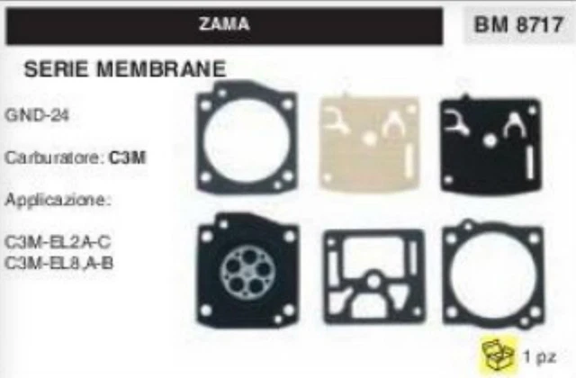 Kit Membrane Zama Gnd-12 - Rif. R126306 - Ceruti Center Kit Membrane Zama Gnd-12 - Rif. R126306 - Ceruti Center