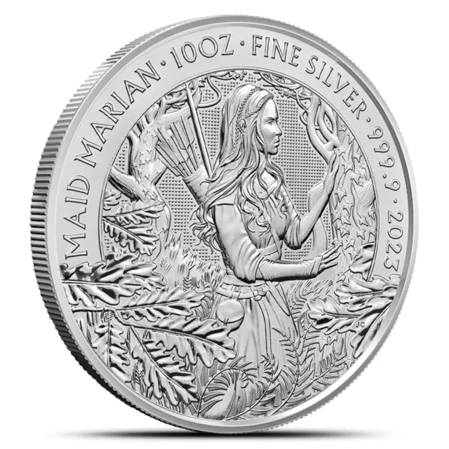 2023 10 oz British Maid Marian Silver Coin (BU)