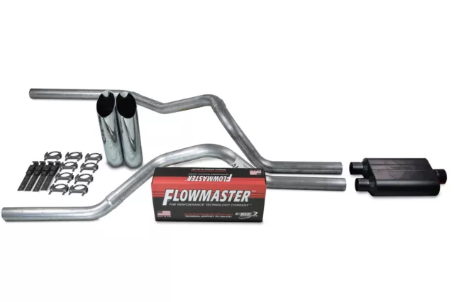 Dodge Ram 1500 Truck 94-03 2.5" Dual Exhaust Kits Flowmaster Super 44 Slash Tip