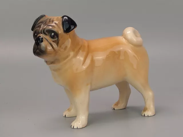 Vintage Pug Dog Fawn Figurine Made in England