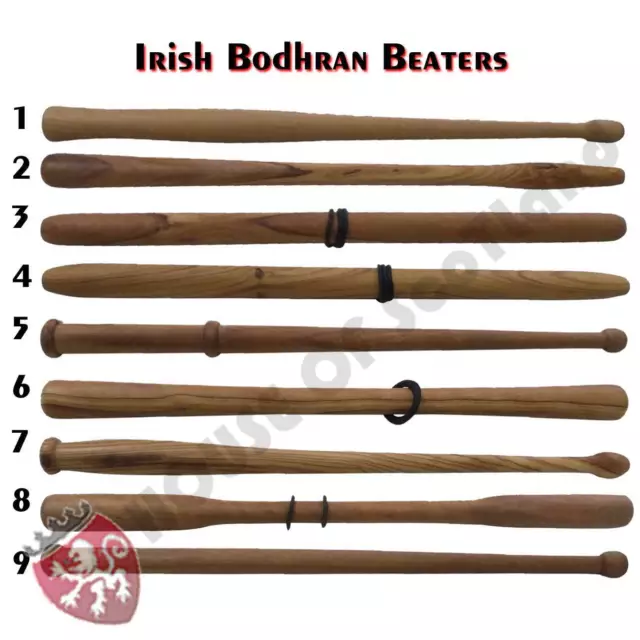 HS Irish Bodhran Drum Beater,Tippers,sticks,Celtic Bodhrans Beaters Wood