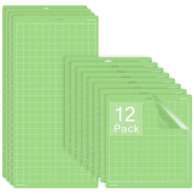 Alfombrillas de corte estándar de 12x12 y 12x24" paquete de 12 para Cricut Maker/Explore 3