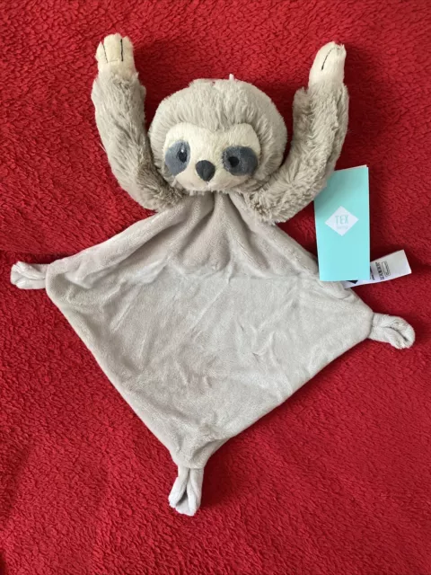 🇫🇷Doudou Plat Losange Tex Paresseux Singe Raton Laveur Beige Marron 100% Neuf