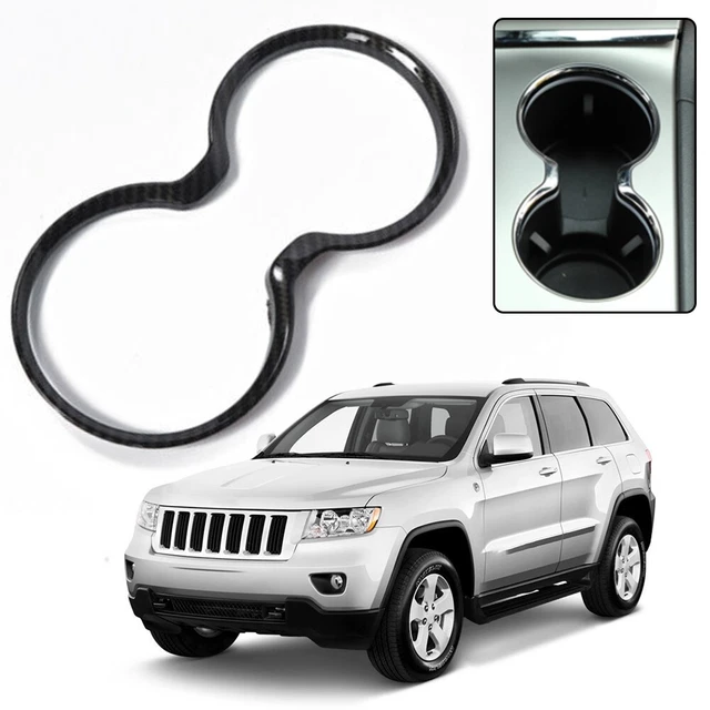 For Grand Cherokee 11-21 supporto tazza auto fibra di carbonio marcia shift copertura