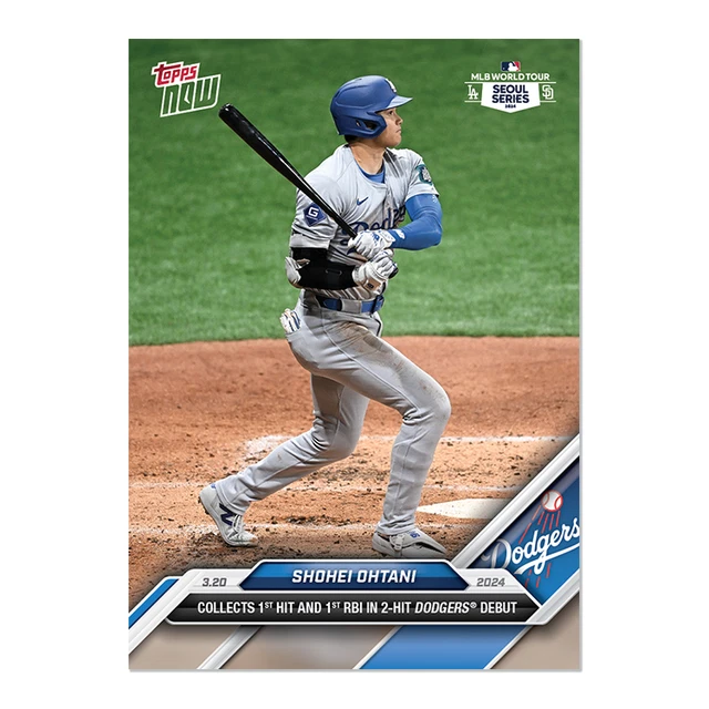 2024 TOPPS NOW 1 Shohei Ohtani Debut "Seoul Series" (Dodgers) PRESALE