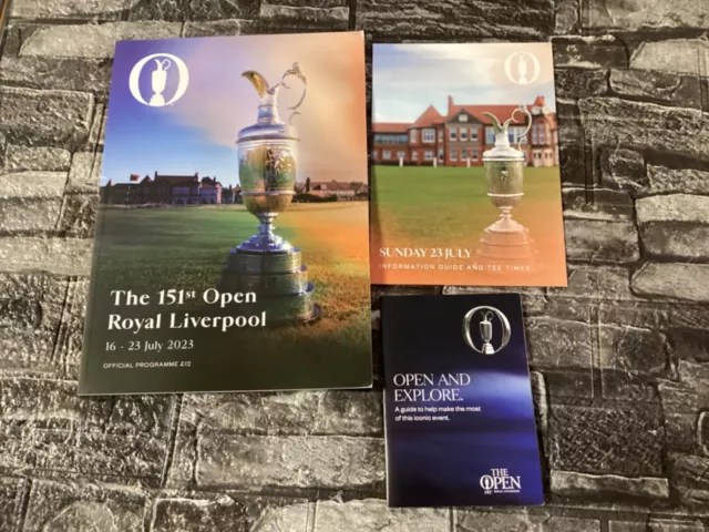 Open Golf Championship Programme 151st Royal Liverpool 2023 + Guide + Tee Times