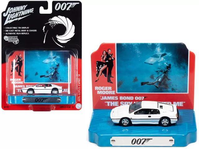 1/64 Johnny Lightning 1976 Lotus Esprit S1 JAMES BOND 007 Diecast White JLSP118