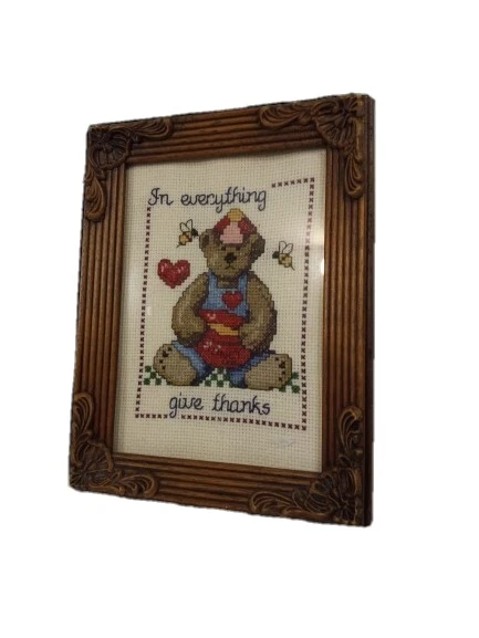 Jeremiah Junction Completed In Frame 5X7 Christian Themed Needlepoint. Read