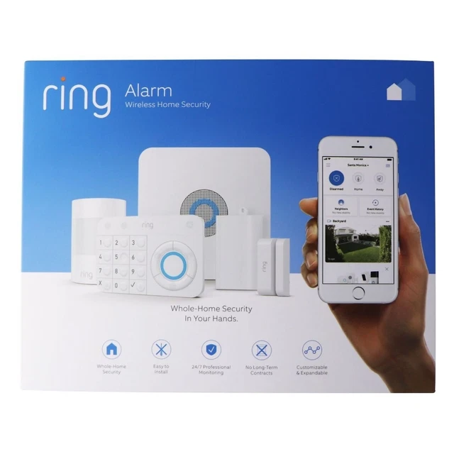 RING ALARM 5 Piece Kit (1st Gen) Home Security System NEW 65.00