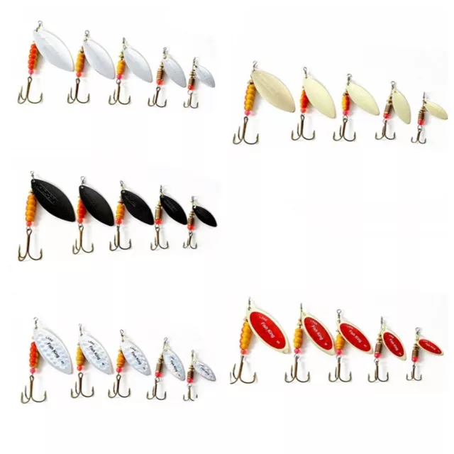 PESCA SPINNER LURE Bait with Hooks Metal Fishing Lure Spoon Lures Saltwater  $3.56 - PicClick AU