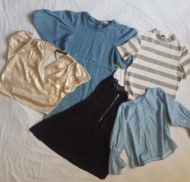 Lotto di lavoro pacchetto denim Zara abbigliamento donna top h&m smart abito casual smock.