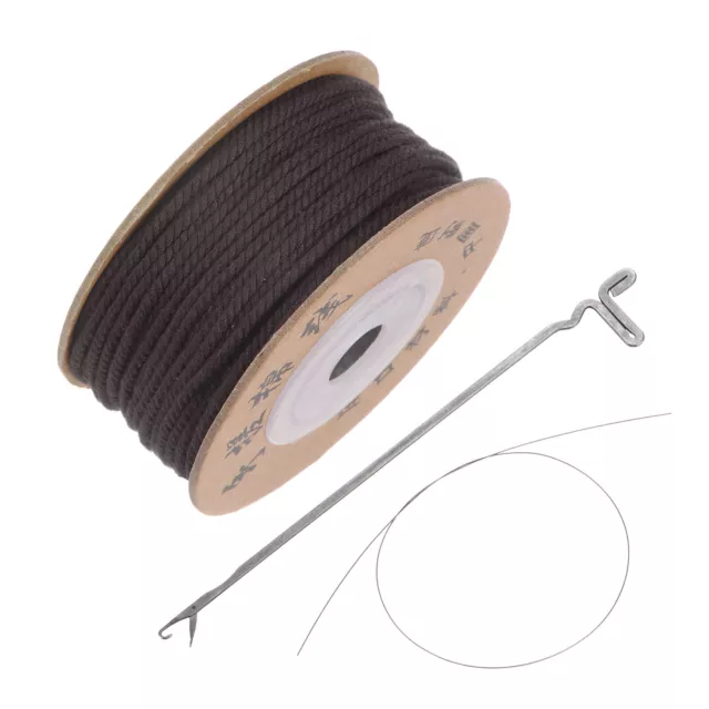 Macrame Cord Kit 1.5mm x 24Yards, Cotton Macrame Rope Cord, Dark Brown