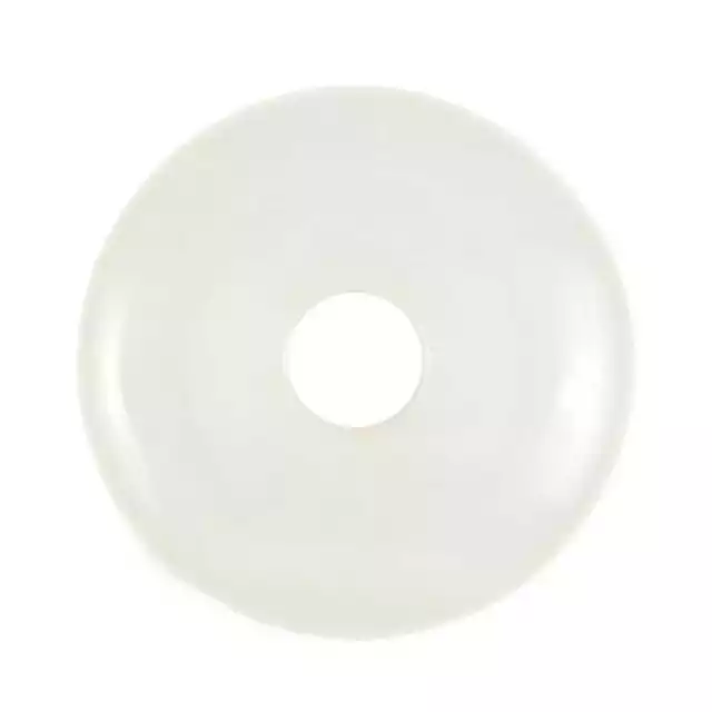 Donut Pi Chinois en jade blanc pour pendentif - Diam: 3 cm