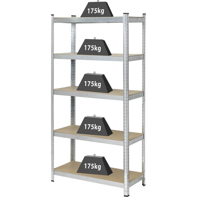 Rayonnage lourd TOOLCRAFT TO-7863108 175 kg (l x H x P) 900 x 1800 x 400 mm