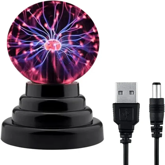 3 Inch Magic Plasma Ball Lamp Touch Glass LED Night Light Atmosphere Lights Chri