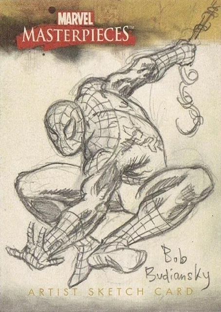 Marvel Masterpieces 2008 Skybox Spider-man - Bob Budianski sketch card