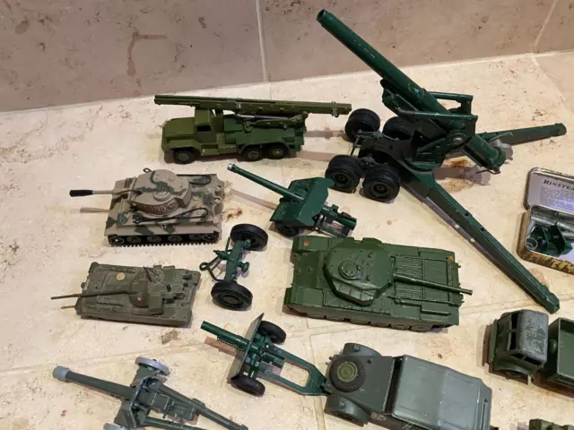 Dinky, Corgi Diecast  Military Vehicles Inc Large Firing Field Gun Etc