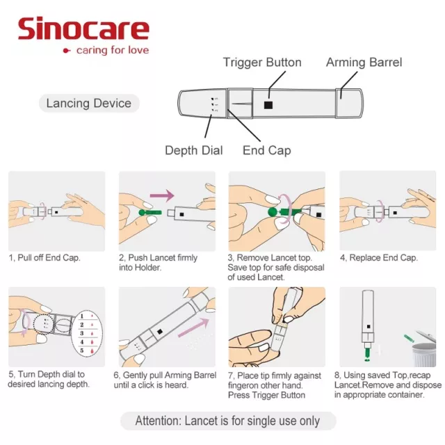 Safe-AQ Smart 100pcs tiras reactivas medidor de glucosa en sangre para diabetes 3