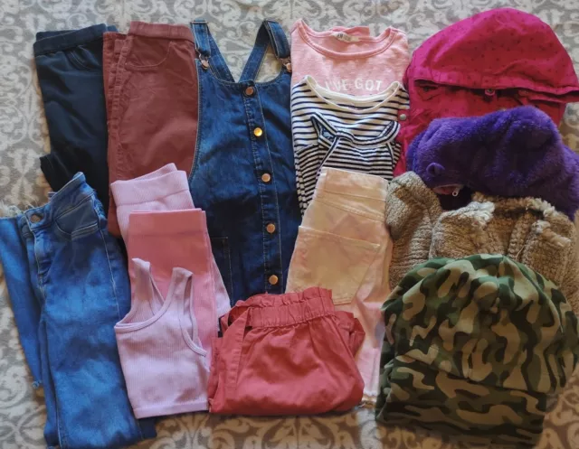 Bundle Of Clothes Age 11-12 Inc Coat Jumpers Tops Jeans Denim Dress Etc