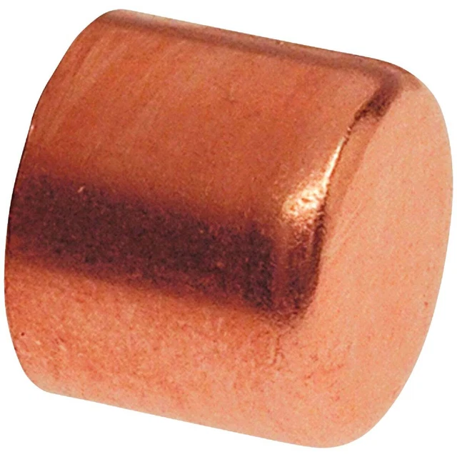 1/2 In. Sweat/Solder Copper Tube Cap W01850D Pack of 100  W01850D 039923037640