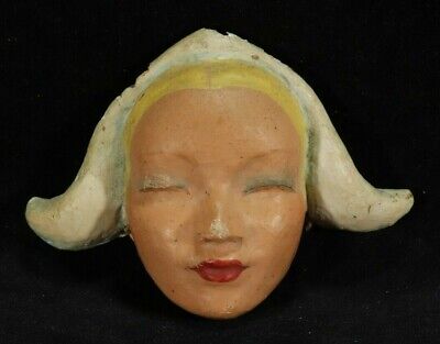 A Dorothy Margot Mask Rare Dutch Girl Hand Made & Painted Paper Mache Mini Mask