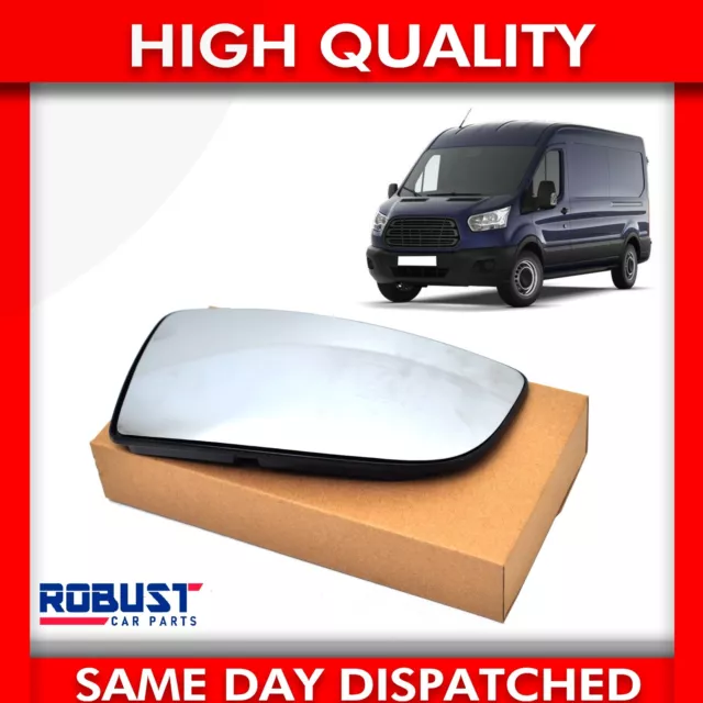 For Ford Transit Lower Door Wing Mirror Glass Driver Right+ Back Plate 2014+On