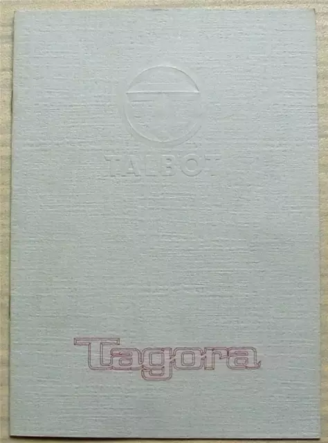 TALBOT TAGORA GL GLS SX Car Sales Brochure May 1981 #C9609/1/150