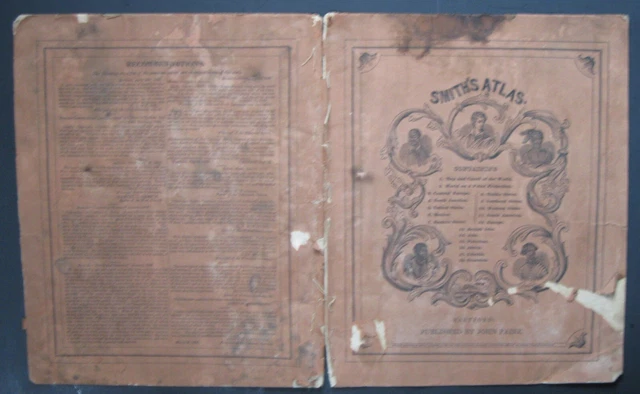Smith Atlas©1839 with 7 Maps & 3 Inserts Maps