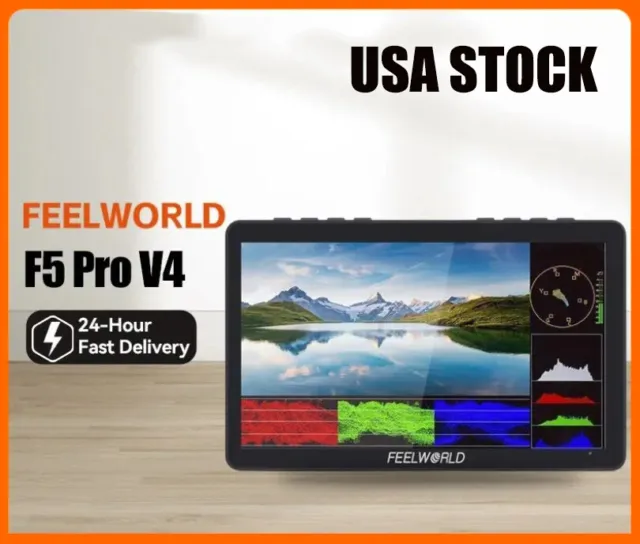 FEELWORLD F5 PRO V4 6 inch DSLR Camera Field Monitor Touch Screen 4K HDMI US