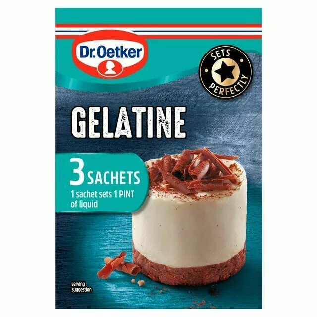 3 Sachets Dr Oetker Gelatine 3 x 12g sachet