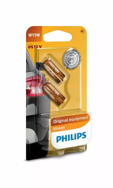 PHILIPS 12396NAB2 WY5W Vision 12V 5W W2,1x9,5d Segnale indicatore alogeno x2