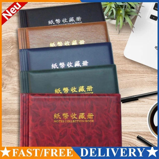 20 Pages Paper Money Currency Banknote Collection Book Storage Album