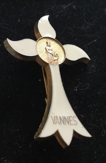 Insigne Religieux Diocèse De Vannes Bretagne – Émail Original – Badge Français Vintage