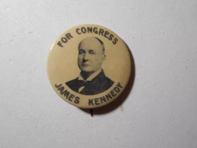 1-3/4" James Kennedy Ohio U.S. House cello pinback button