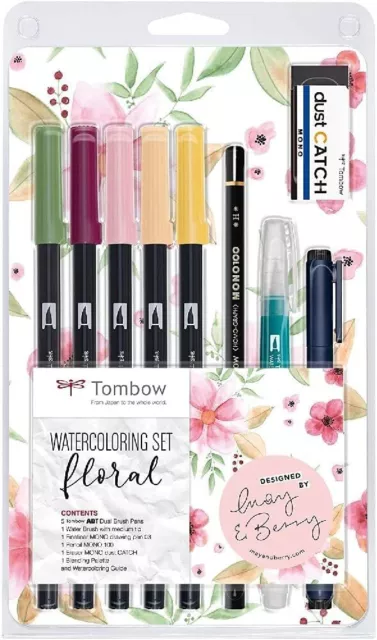 Tombow Aquarell WCS-FL Watercoloring Set Floral 9-teilig NEU OVP