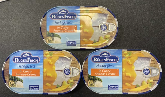 3 filetto di aringhe al curry ananas CREMA rugiada pesce 3 x 200 g