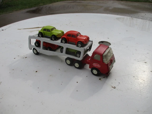 Bronco Gozan Spain Tonka Camion Porte Voiture tôle vintage tin toy