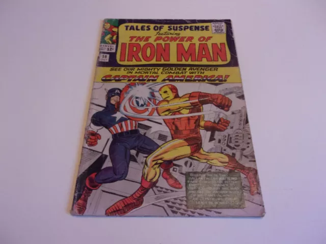 Tales of Suspense # 58 1964 Captain America vs Iron Man