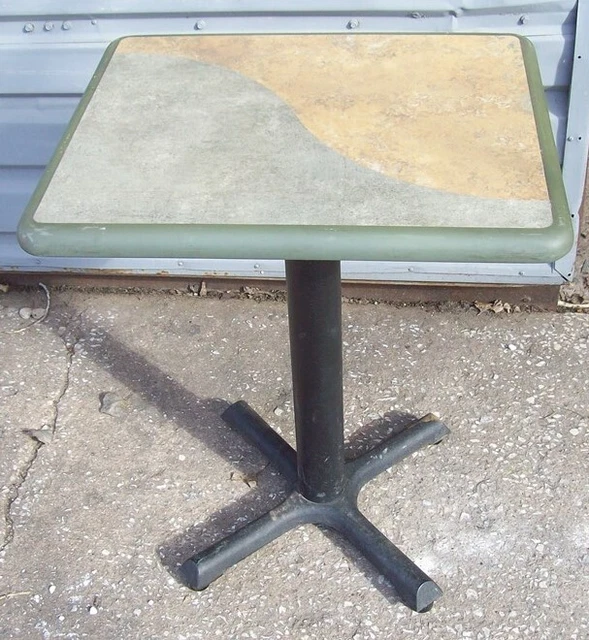 Restaurant Equipment 29" STANDARD HEIGHT TABLE TOP WITH BASE 24" x 20" Tan/Gray
