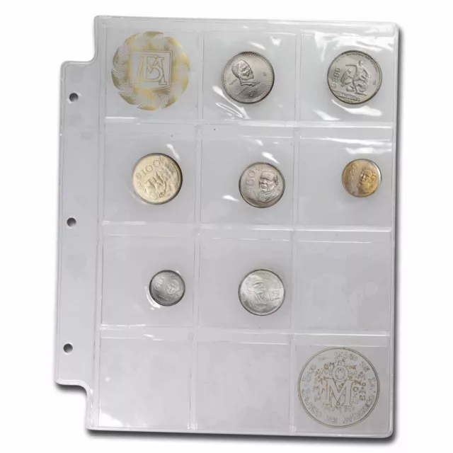 1986 Mexico 1 Peso-500 Pesos 7-Coin Mint Set - SKU#283380