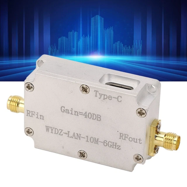 Distributeur RF Actif Avec Isolation - Fréquence 100 KHz-150 MHz - Pour SDR, GPSDO, Antennes - Impédance 50 Ohms, Batterie Incluse