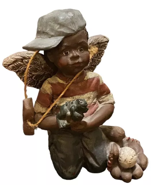 Vtg Sarahs Attic Enos Baseball Player Black Boy Figurine Limited Edition 90s