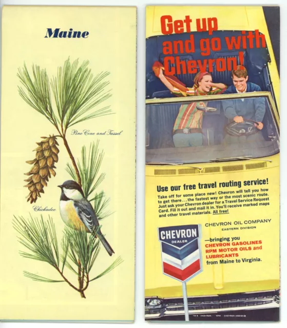 Vintage 1966 Maine Road Map – Chevron