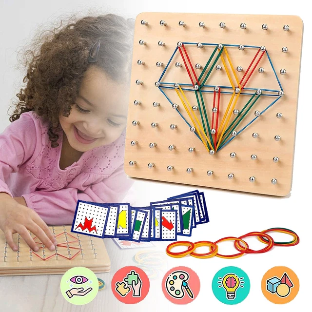 EARLY LEARNING SHAPE Colors Matching Memory Chess Puzzle Game $12.12 -  PicClick AU