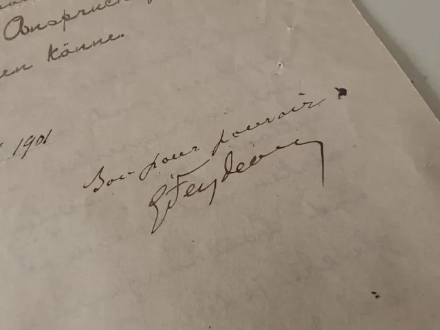 Curieux Autographe Georges FEYDEAU ! 1901